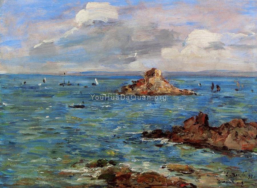 The Sea at Douarnenez - 尤金·布丹